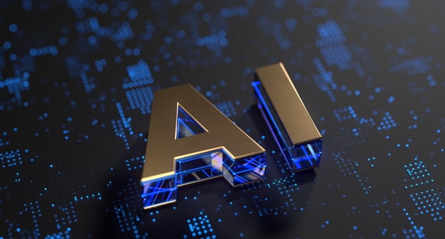 artificial intelligence AI on circuit board